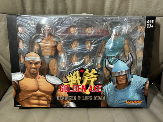 (In stock ) STORM COLLECTIBLES : HENINGER & LONG MOAN 2 PACK - GOLDEN AXE