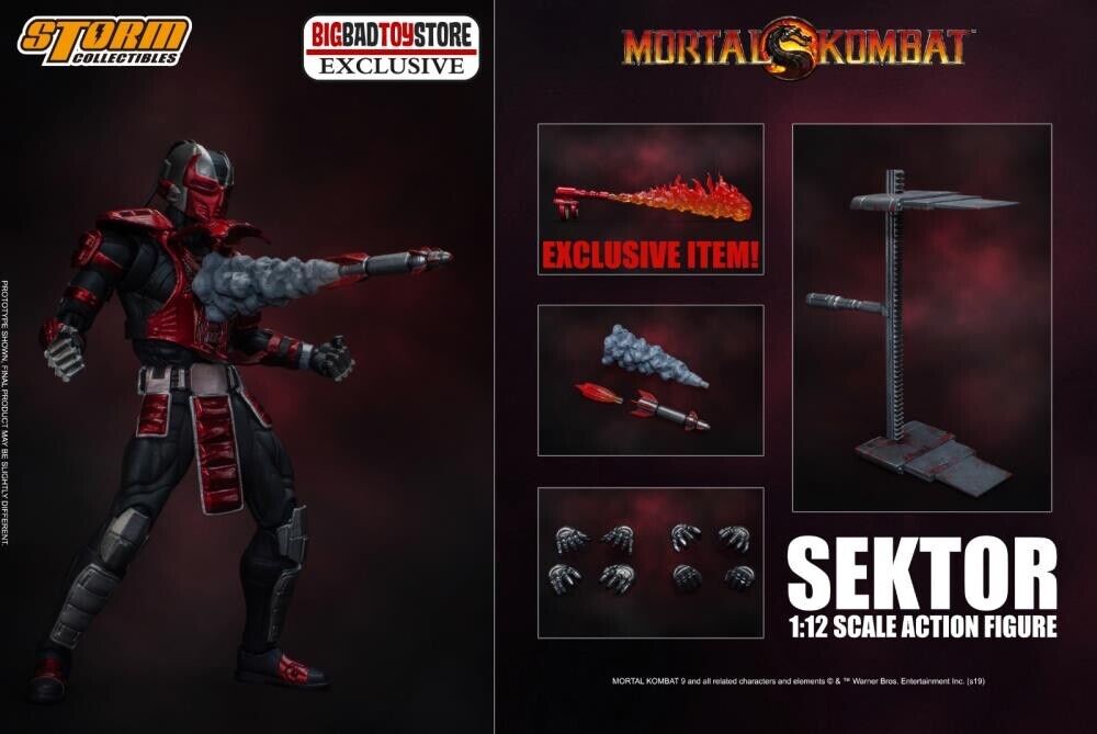 ((IN STOCK, READY TO SHIP) STORM COLLECTIBLES MORTAL KOMBAT: SEKTOR ( BBTS EXCLUSIVE)