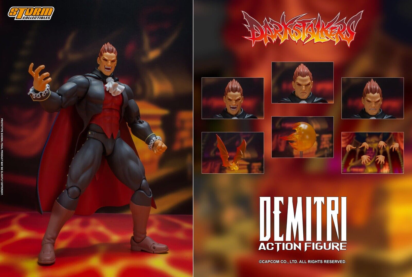 ((IN STOCK, READY TO SHIP) STORM COLLECTIBLES DEMITRI MAXIMOFF : DARKSTALKERS BLACK VERSION EX